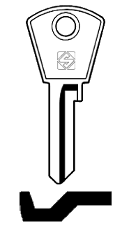 Afbeelding van Silca Cilindersleutel staal PZ2