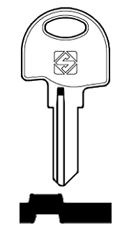 Afbeelding van Silca Cilindersleutel brass PZ20R