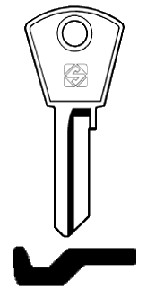 Afbeelding van Silca Cilindersleutel brass PZ6