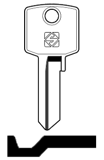 Afbeelding van Silca Cilindersleutel brass PZ7