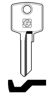 Afbeelding van Silca Cilindersleutel brass PZ8