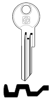 Afbeelding van Silca Cilindersleutel brass FB13RX