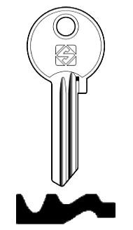 Afbeelding van Silca Cilindersleutel staal FB1