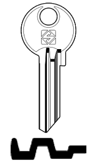 Afbeelding van Silca Cilindersleutel staal FB19R