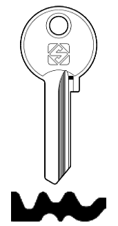 Afbeelding van Silca Cilindersleutel brass FB11R