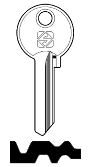 Afbeelding van Silca Cilindersleutel brass FB12R