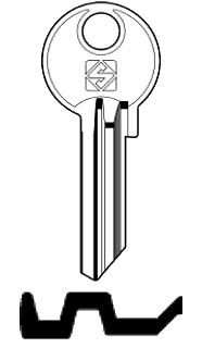 Afbeelding van Silca Cilindersleutel brass FB16R