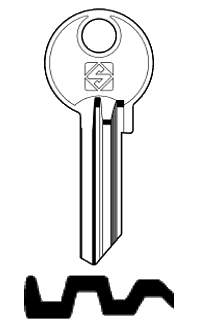 Afbeelding van Silca Cilindersleutel brass FB17R