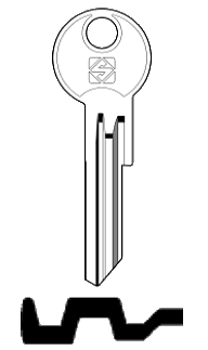 Afbeelding van Silca Cilindersleutel brass FB18RX