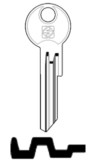 Afbeelding van Silca Cilindersleutel brass FB19RX