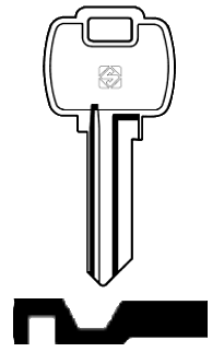 Afbeelding van Silca Cilindersleutel brass FN2