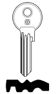 Afbeelding van Silca Cilindersleutel brass FB108