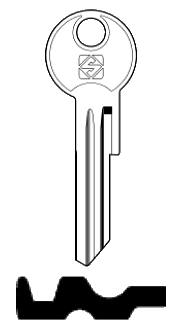 Afbeelding van Silca Cilindersleutel staal FB25RX