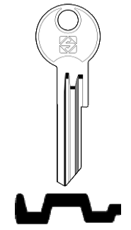 Afbeelding van Silca Cilindersleutel staal FB20RX