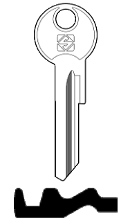 Afbeelding van Silca Cilindersleutel brass FB22RX