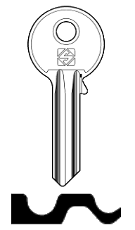 Afbeelding van Silca Cilindersleutel brass FB26R