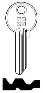 Afbeelding van Silca Cilindersleutel brass FB4R