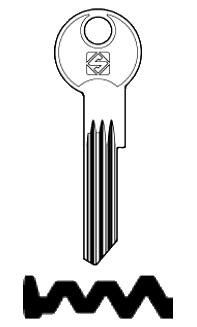 Afbeelding van Silca Cilindersleutel brass FB64RX