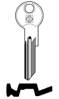 Afbeelding van Silca Cilindersleutel brass FB62RX