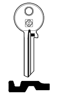 Afbeelding van Silca Cilindersleutel brass FB65R