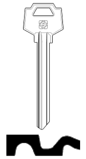 Afbeelding van Silca Cilindersleutel staal FAC14