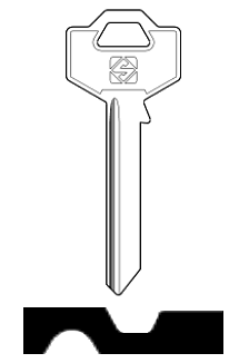 Afbeelding van Silca Cilindersleutel staal FAC4