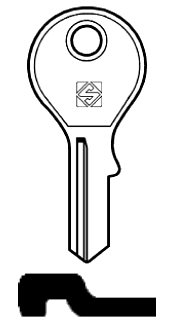 Afbeelding van Silca Autosleutel z/plastic kop staal TN13R