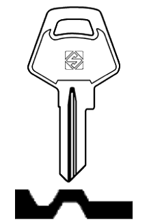 Afbeelding van Silca Cilindersleutel staal TN11R