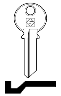 Afbeelding van Silca Cilindersleutel staal TN14