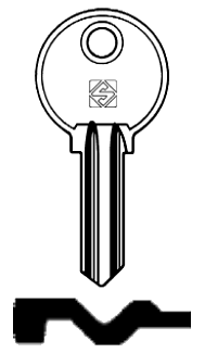 Afbeelding van Silca Cilindersleutel staal TN7
