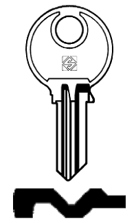 Afbeelding van Silca Cilindersleutel staal TN9