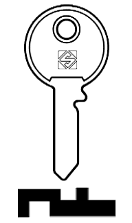 Afbeelding van Silca Autosleutel z/plastic kop staal UNI10