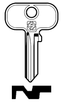 Afbeelding van Silca Autosleutel z/plastic kop staal UNI14