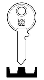 Afbeelding van Silca Autosleutel z/plastic kop staal UNI17