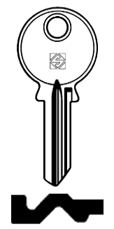 Afbeelding van Silca Autosleutel z/plastic kop staal UNI18