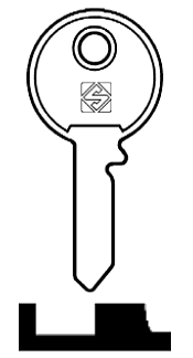 Afbeelding van Silca Autosleutel z/plastic kop staal UNI2