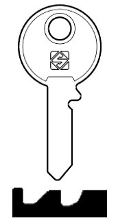 Afbeelding van Silca Autosleutel z/plastic kop staal UNI24