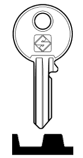 Afbeelding van Silca Autosleutel z/plastic kop staal UNI2R