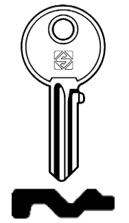 Afbeelding van Silca Cilindersleutel staal UNI27