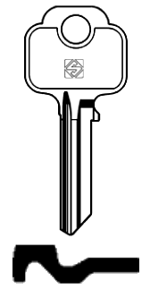 Afbeelding van Silca Cilindersleutel staal UNI31