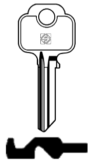 Afbeelding van Silca Cilindersleutel staal UNI33R