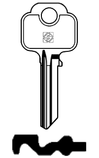 Afbeelding van Silca Cilindersleutel staal UNI34