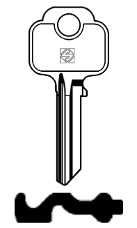 Afbeelding van Silca Cilindersleutel staal UNI35R