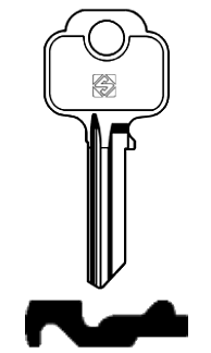 Afbeelding van Silca Cilindersleutel staal UNI38