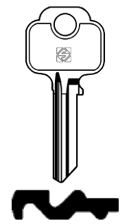 Afbeelding van Silca Cilindersleutel staal UNI39