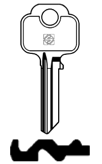 Afbeelding van Silca Cilindersleutel staal UNI39R