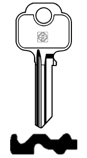 Afbeelding van Silca Cilindersleutel staal UNI41R