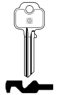 Afbeelding van Silca Cilindersleutel staal UNI44