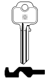 Afbeelding van Silca Cilindersleutel staal UNI44R