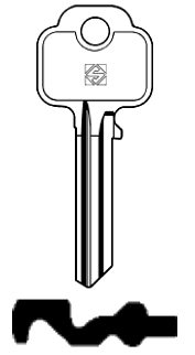 Afbeelding van Silca Cilindersleutel staal UNI45